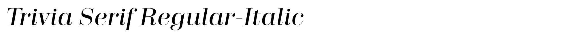 Trivia Serif Regular-Italic image